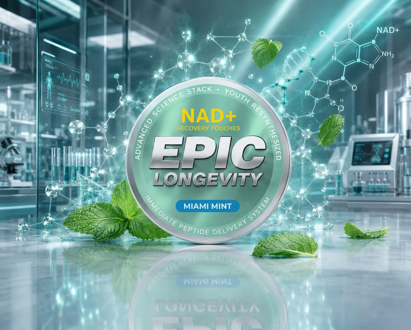 EPIC Longevity Miami Mint pouch tin